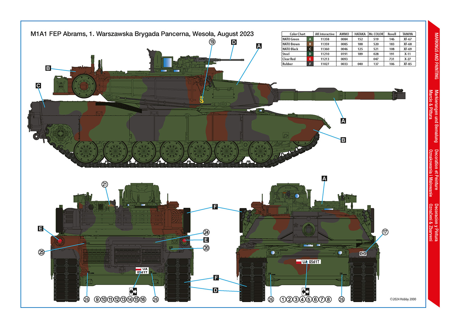 Hobby 2000 1/35 M1A1 FEP Abrams Polish Army MBT # 35007