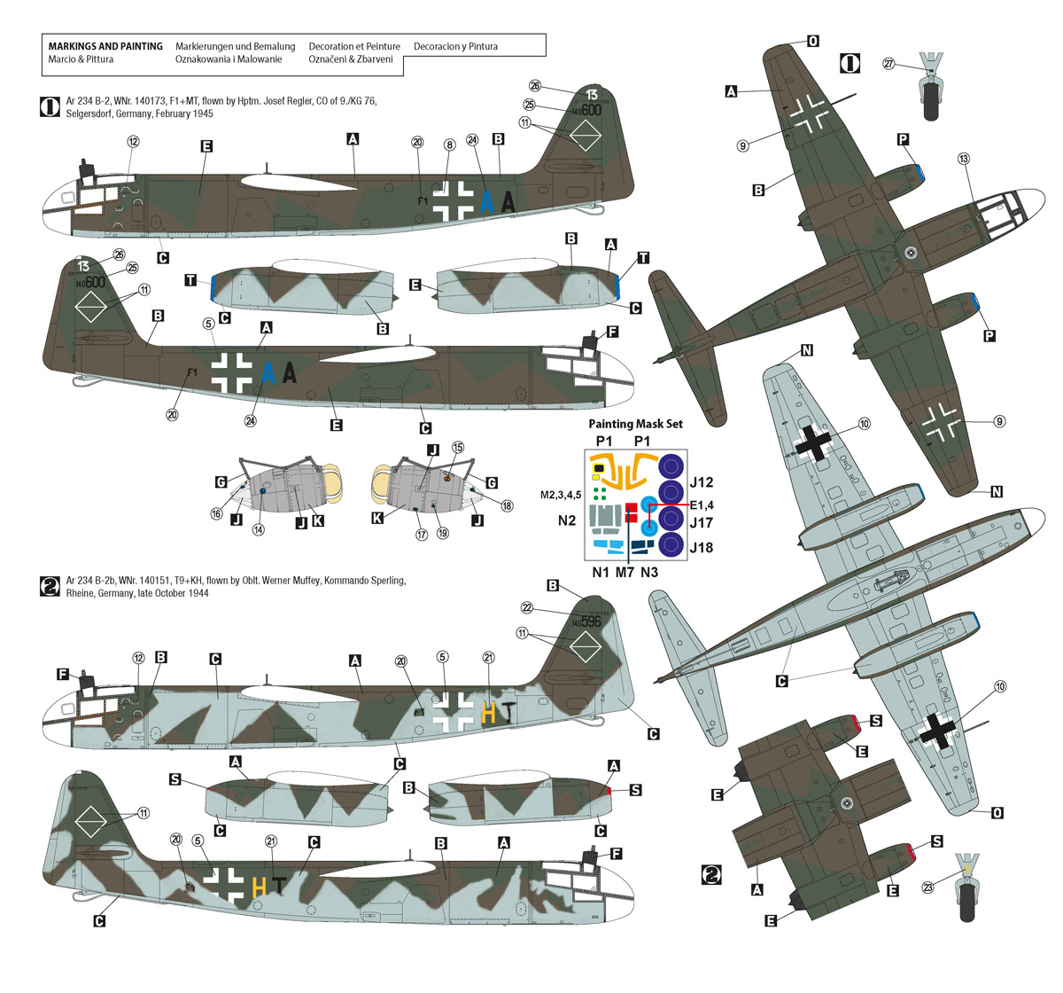 Hobby 2000 1/48 Arado Ar-234B-2 End of War # 48010