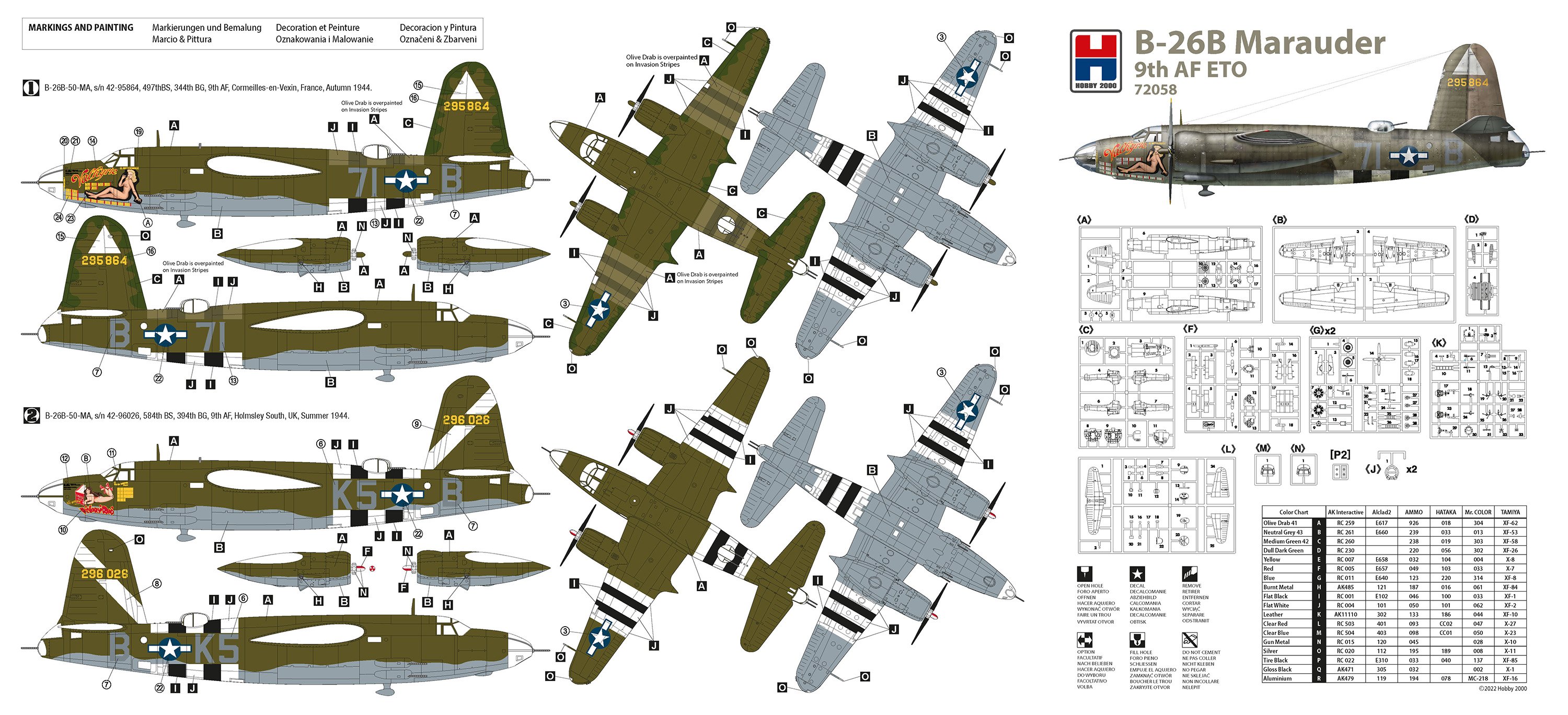 Hobby 2000 1/72 Martin B-26B Marauder # 72058