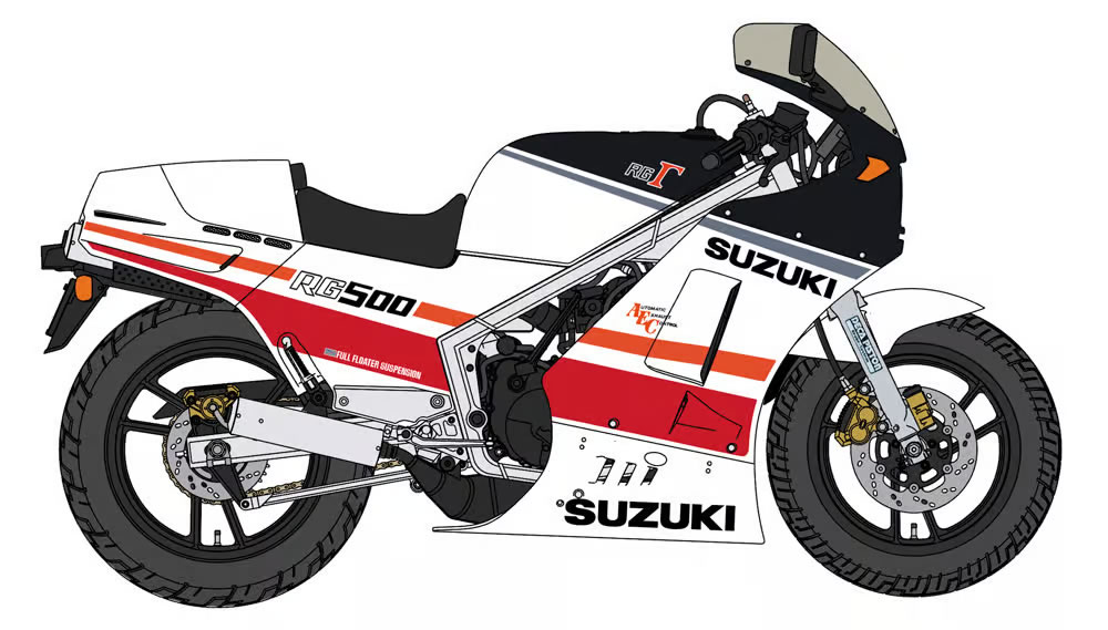 Hasegawa 1/12 Suzuki RG500R Late Version Red And White # 21764