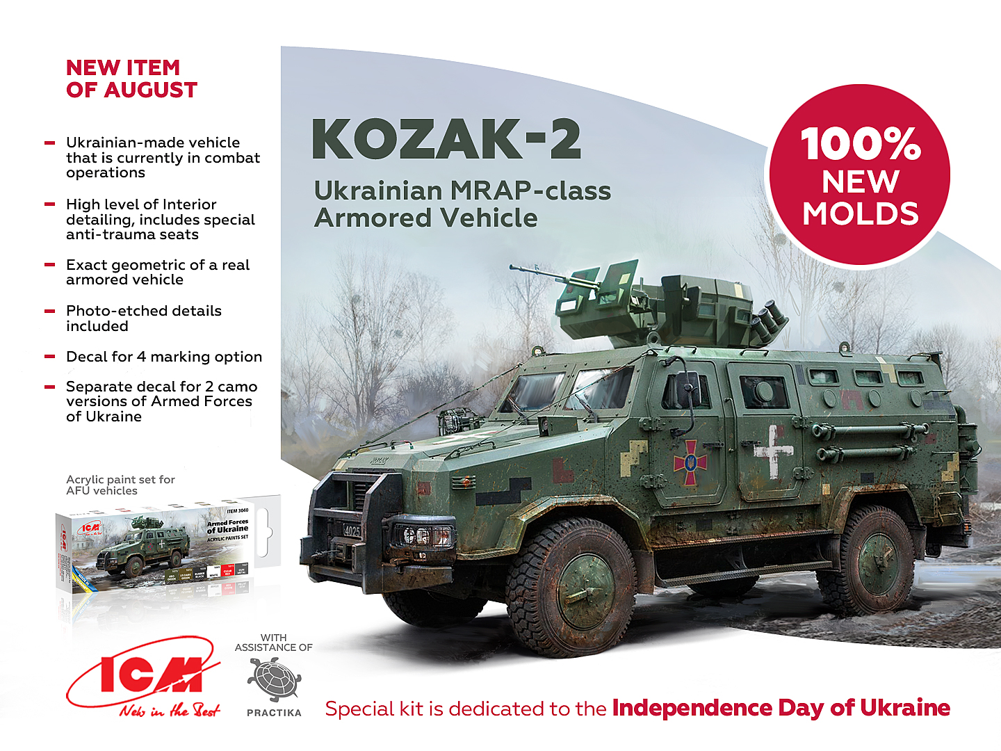 ICM 1/35 'Kozak-2', Ukrainian MRAP-class Armored Vehicle # 35014