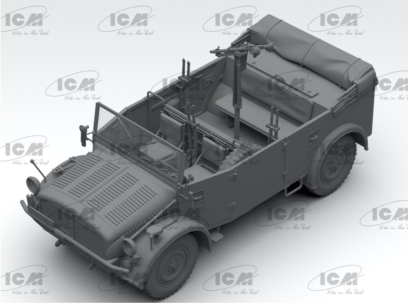 ICM 1/35 Kfz.70 with MG 34 WWII German Military Vehicle # 35502