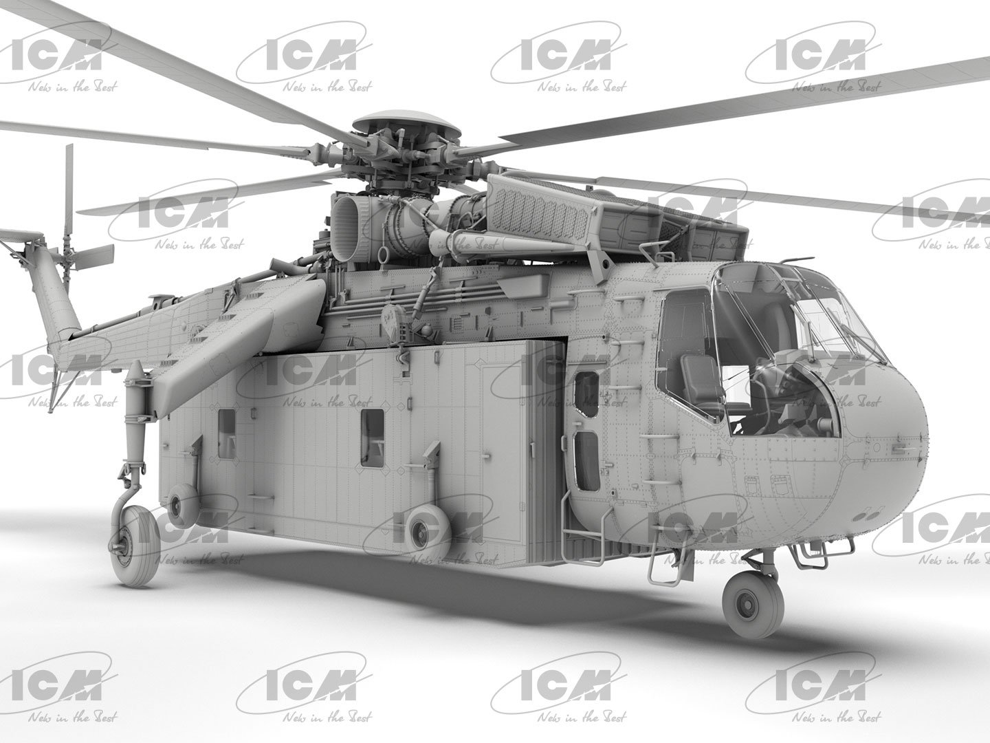 ICM 1/35 Sikorsky CH-54A "Tarhe" with Universal Military Pod # 53057