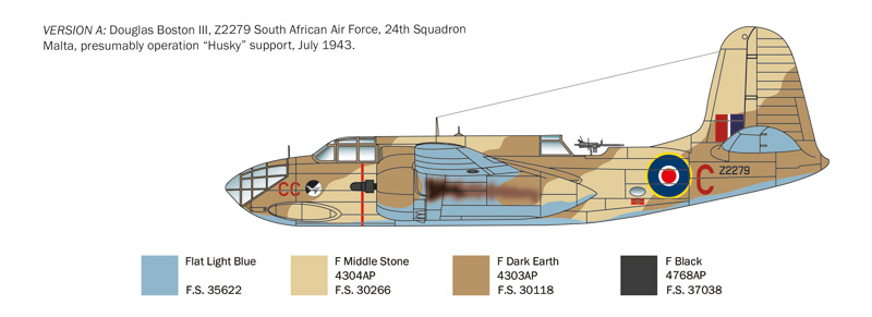 Italeri 1/48 Douglas A-20B / Douglas Boston III # 2656