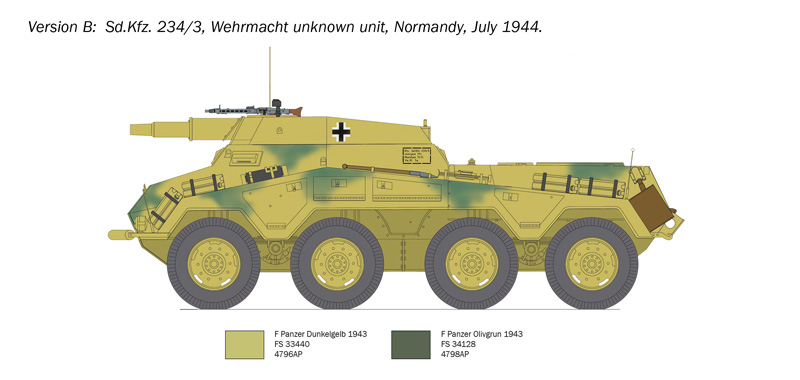 Italeri 1/35 Sd.Kfz.234/3 # 6756