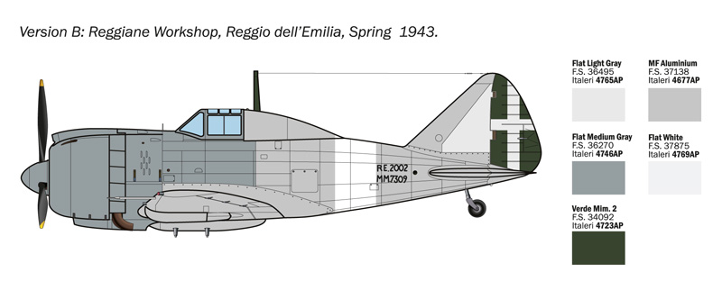 Italeri 1/72 Reggiane Re.2002 Ariete # 1472