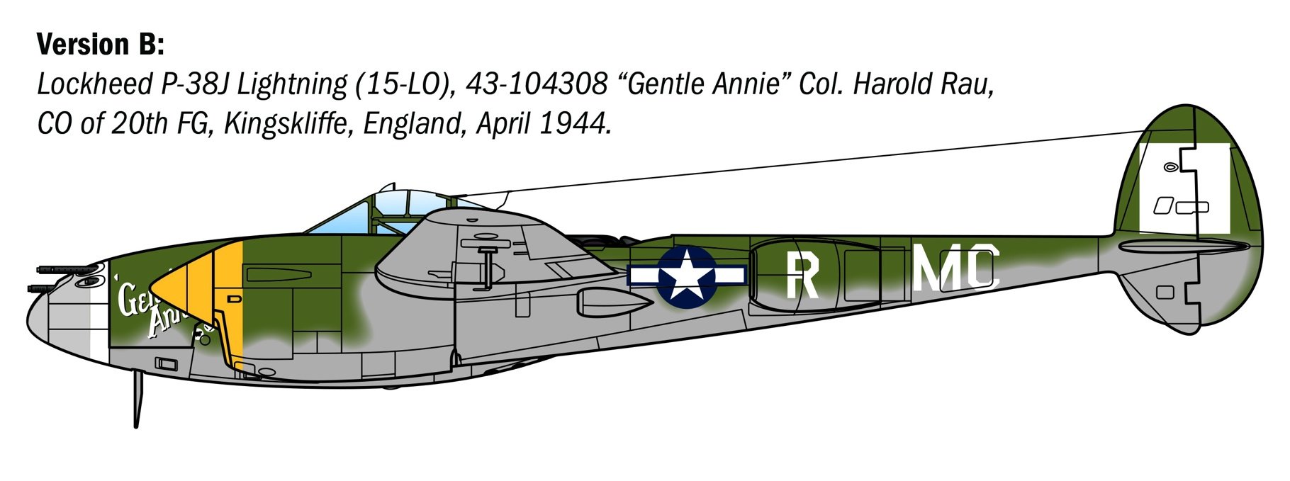 Italeri 1/48 P-38J E.T.O. # 2834