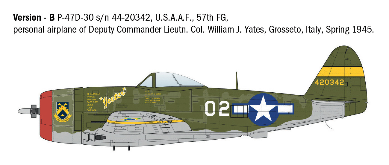 Italeri 1/48 P-47D Thunderbolt (E.T.O.) # 2835