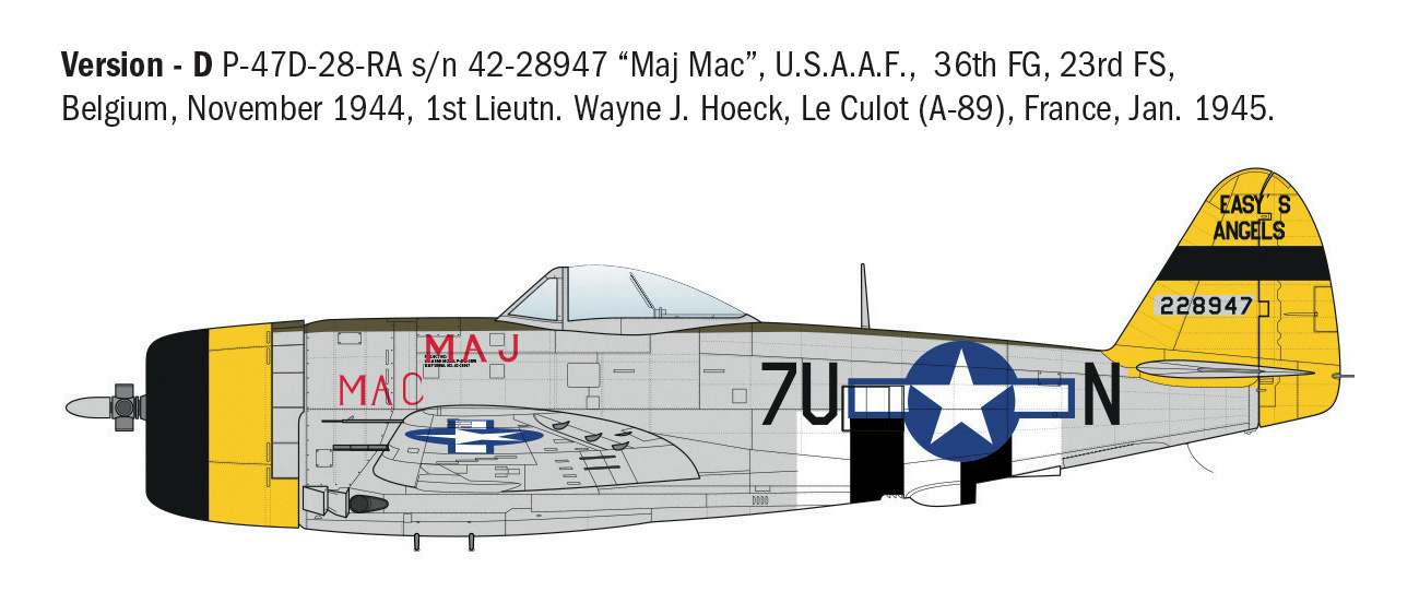 Italeri 1/48 P-47D Thunderbolt (E.T.O.) # 2835