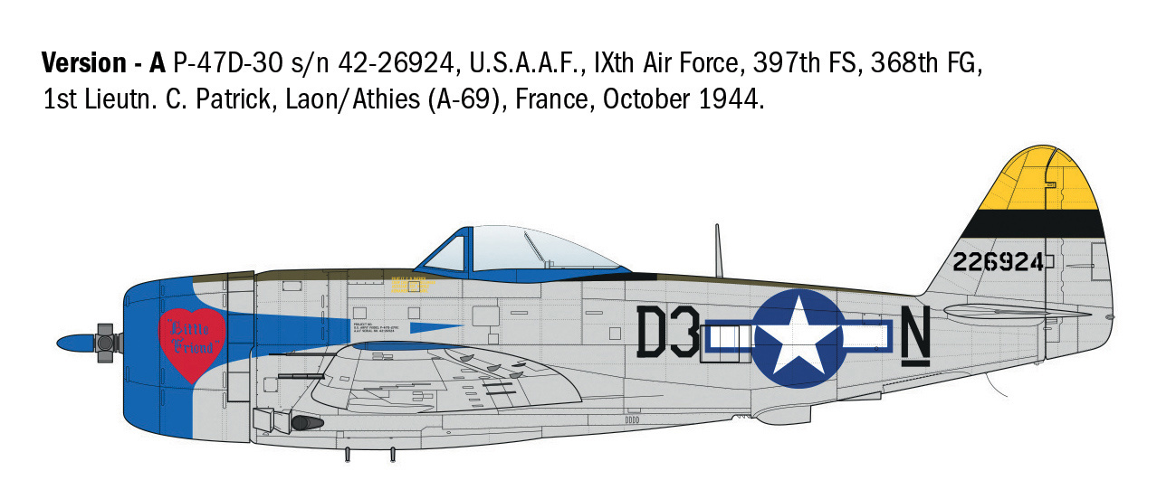 Italeri 1/48 P-47D Thunderbolt (E.T.O.) # 2835