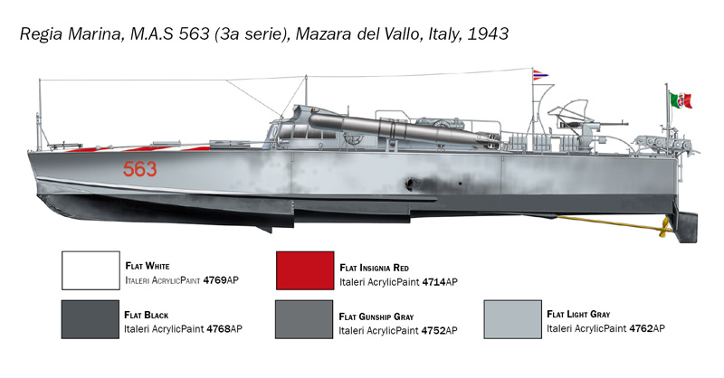 Italeri 1/35 M.A.S. 563/568 with crew # 5626