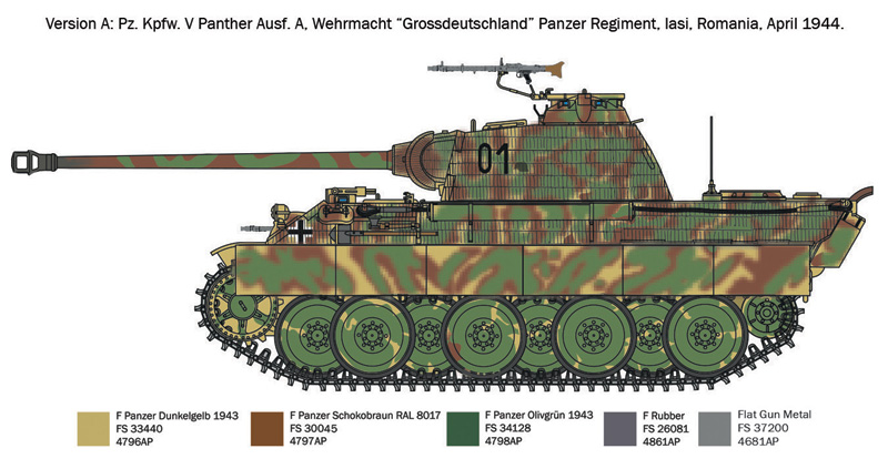 Italeri 1/72 Sd.Kfz. 171 Pz.Kpfw. V Panther Ausf. A # 7018