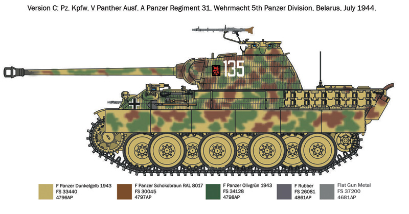 Italeri 1/72 Sd.Kfz. 171 Pz.Kpfw. V Panther Ausf. A # 7018