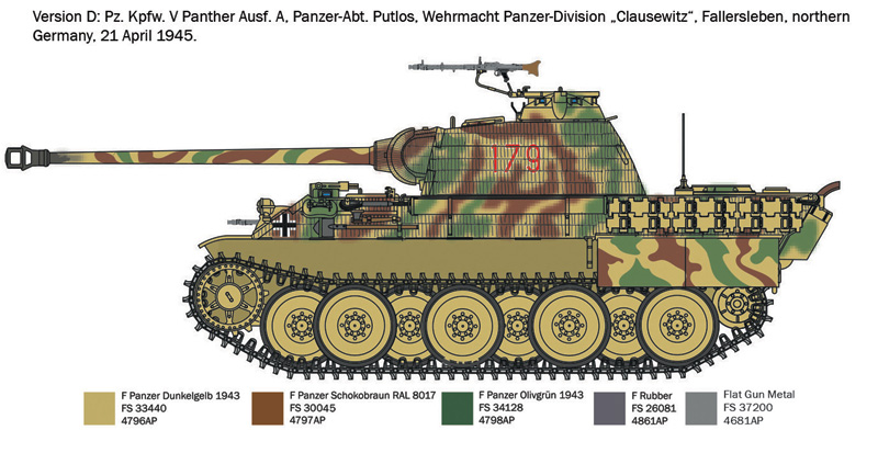 Italeri 1/72 Sd.Kfz. 171 Pz.Kpfw. V Panther Ausf. A # 7018