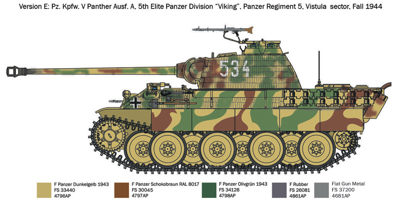 Italeri 1/72 Sd.Kfz. 171 Pz.Kpfw. V Panther Ausf. A # 7018