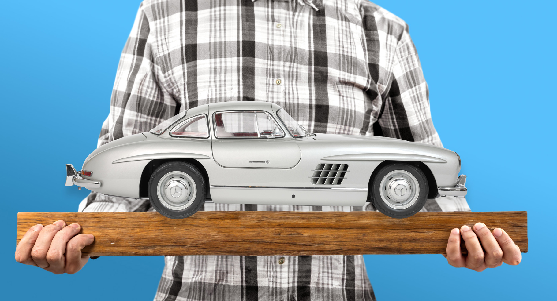 IXO Collections 1/8 Mercedes 300 SL Silver # IXCMBCFK