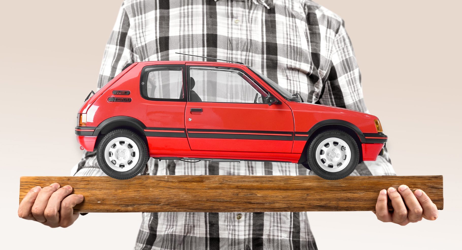 IXO Collections 1/8 Red Peugeot 205 1.9 GTI # IXCPEUFK