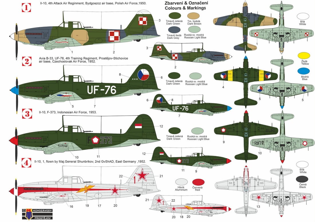 Kovozavody Prostejov 1/72 Ilyushin Il-10/B-33 'Beast' # 7206