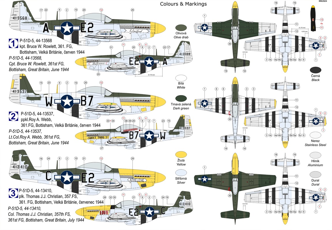 Kovozavody Prostejov 1/72 North-American P-51D-5 Mustang '361st FG' # 72442