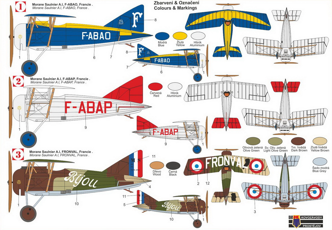 Kovozavody Prostejov 1/72 Morane-Saulnier MS A.I 'French Service' # 72454