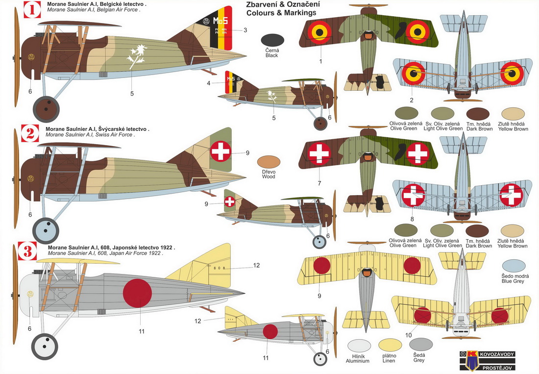 Kovozavody Prostejov 1/72 Morane-Saulnier MS A.I 'Other Services' # 72455