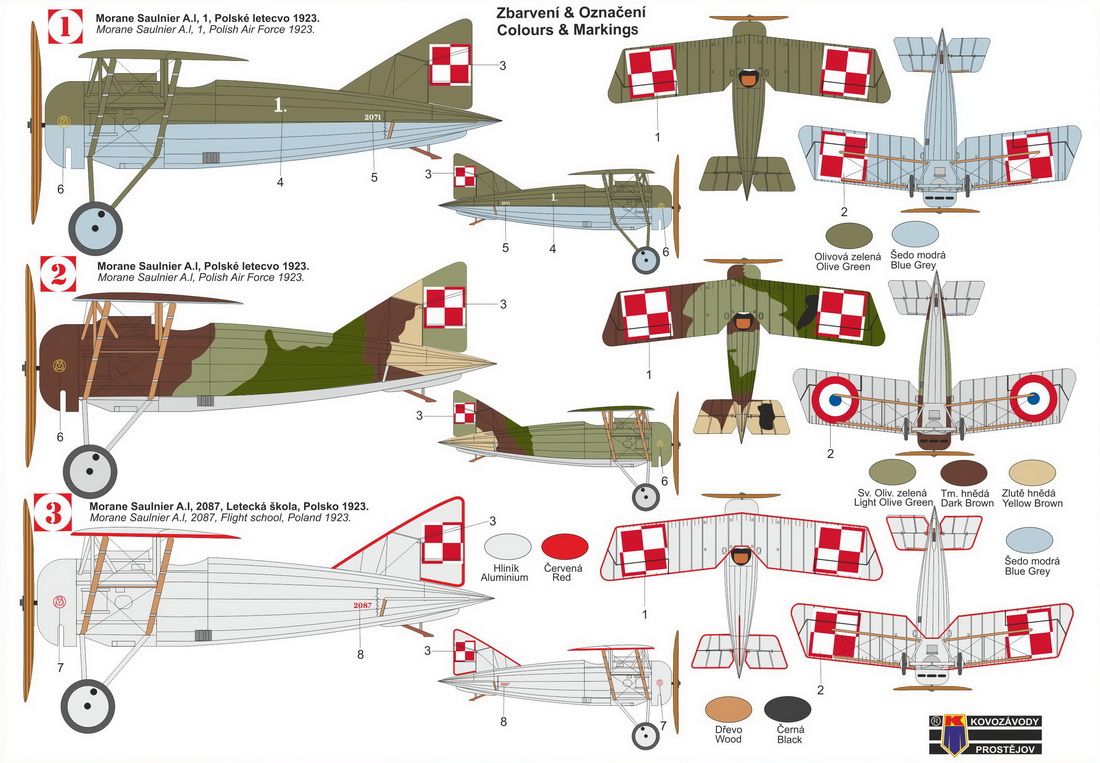 Kovozavody Prostejov 1/72 Morane-Saulnier MoS (A.I) 'Polish Service' # 72456