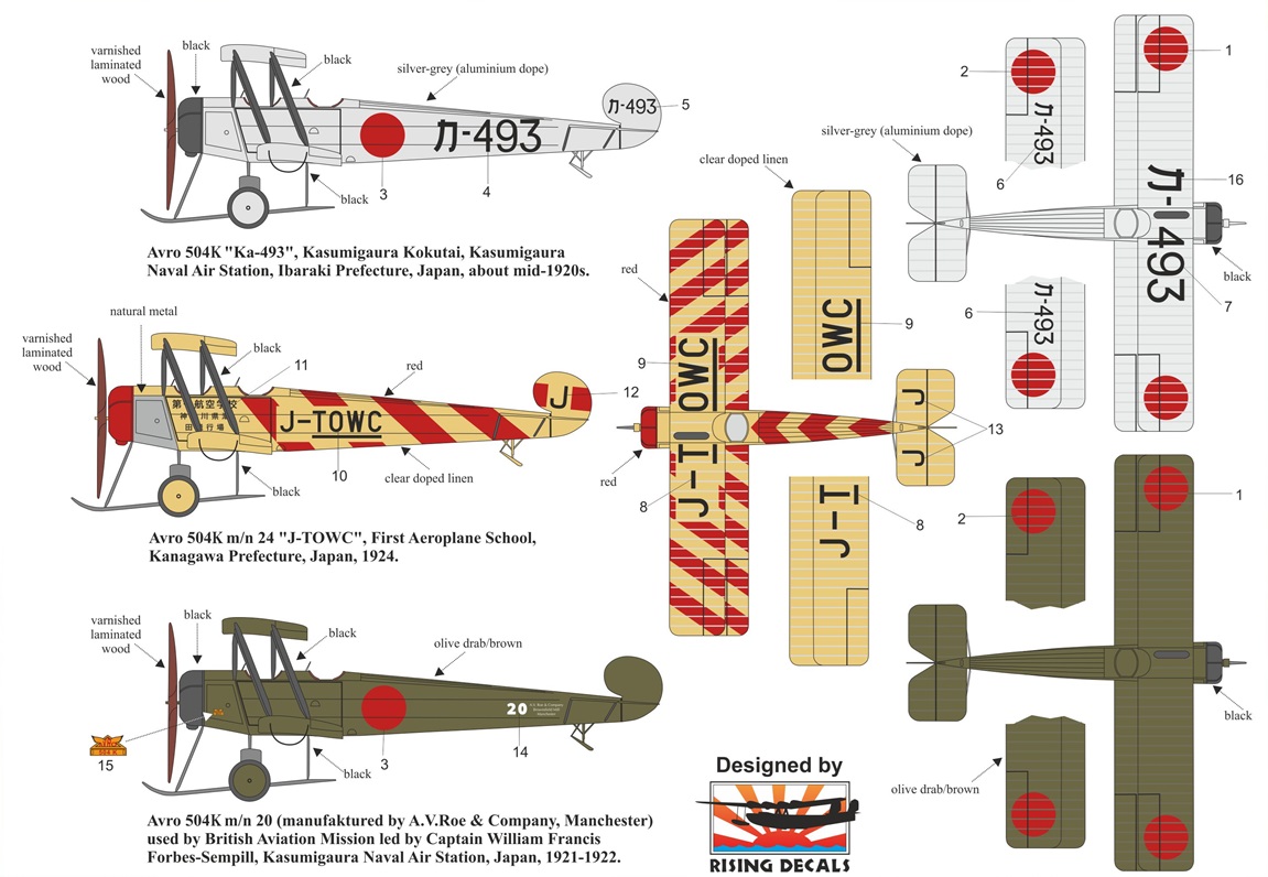 Kovozavody Prostejov 1/72 Avro 504K 'Japanese users' # 72461