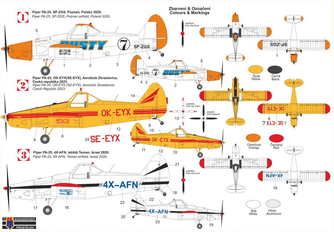 Kovozavody Prostejov 1/72 Piper Pa-25 'Pawnee' Pt.1 # 72472