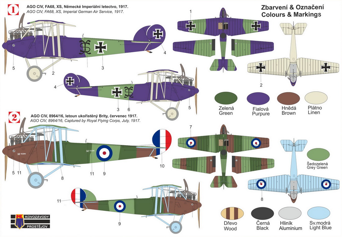 Kovozavody Prostejov 1/72 AGO C.IV 'Special Markings' # 72480