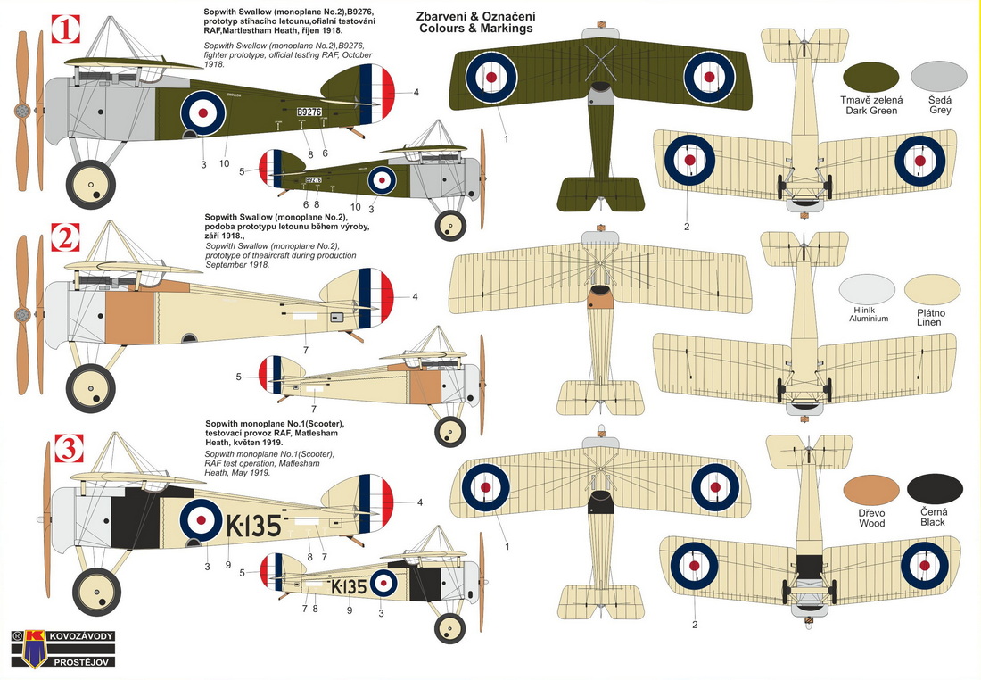 Kovozavody Prostejov 1/72 Sopwith Swallow # 72484