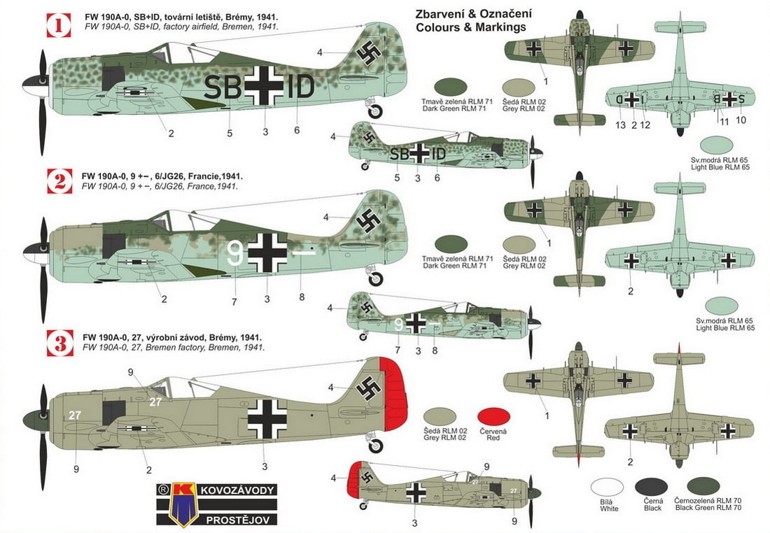 Kovozavody Prostejov 1/72 Focke-Wulf Fw-190A-0 # 72489