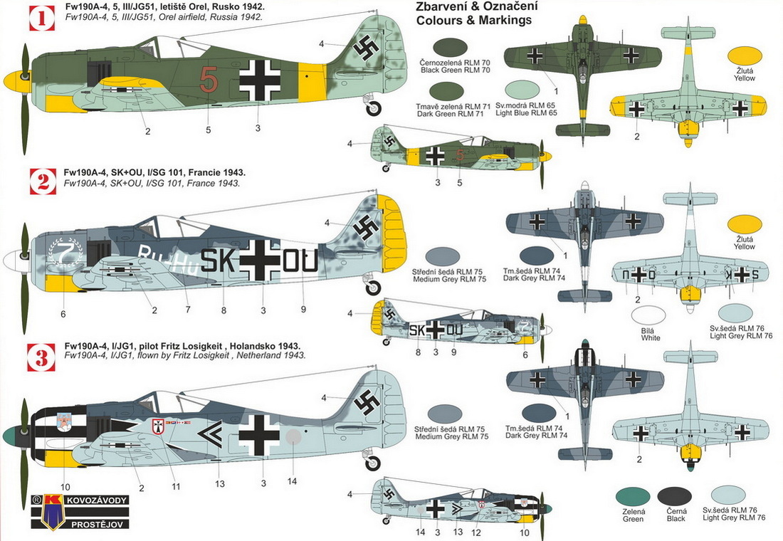 Kovozavody Prostejov 1/72 Focke-Wulf Fw-190A-4 # 72492