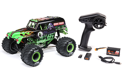  Losi 1/18 Mini LMT 4X4 Brushed Monster Truck RTR Grave Digger # 01026T1