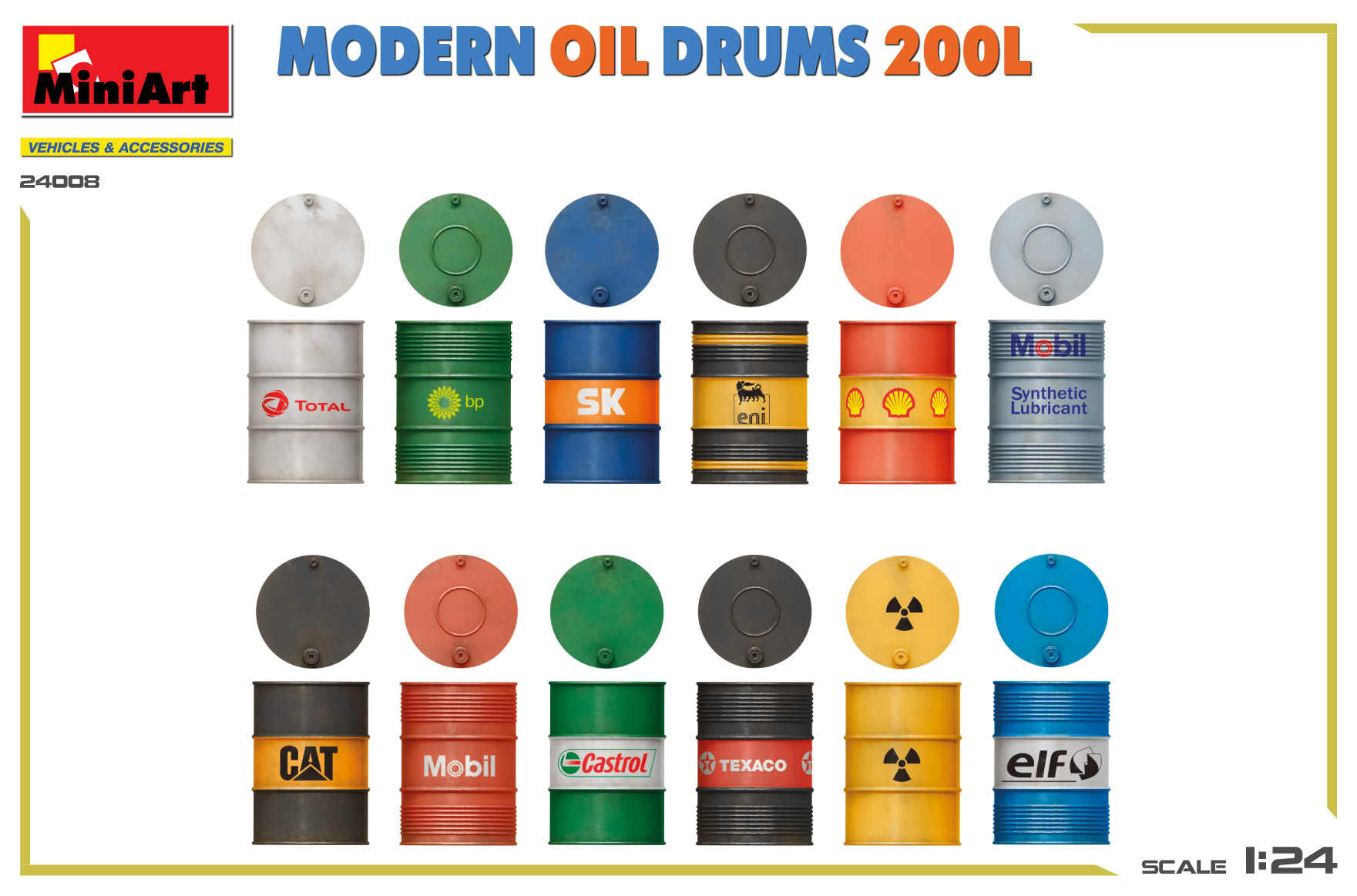 Miniart 1/24 Modern Oil Drums 200L # 24008