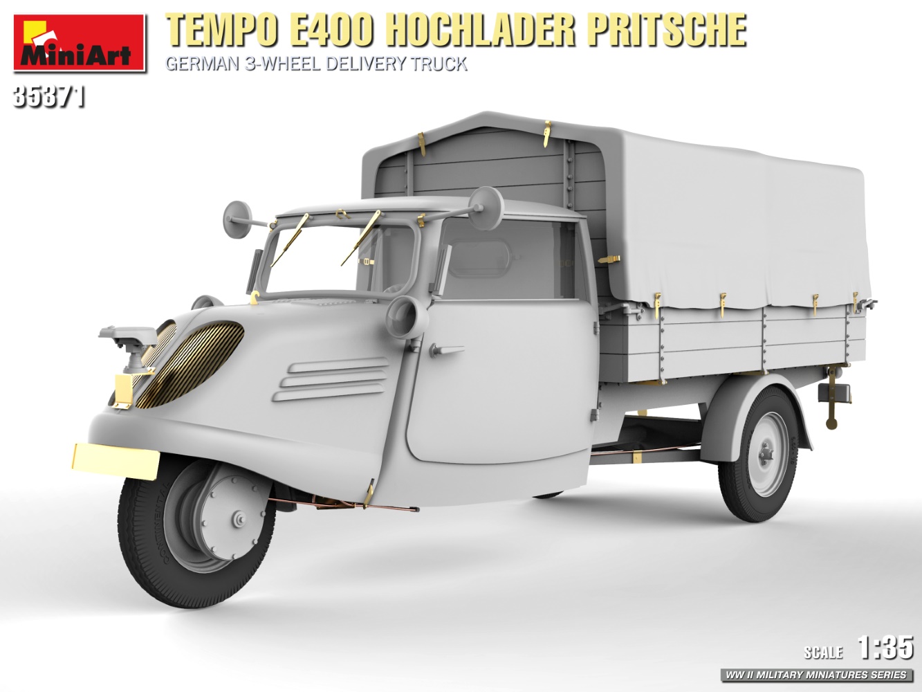 Miniart 1/35 Tempo E400 Hochlader Pritsche 3 Wheeler # 35371