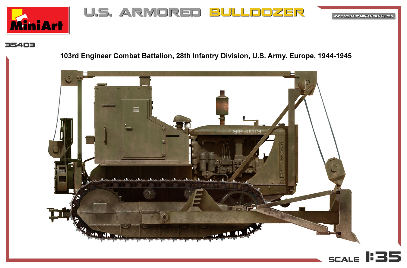 Miniart 1/35 U.S. Armored Bulldozer # 35403 