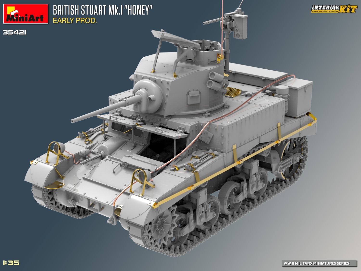 Miniart 1/35 British Stuart Mk.I 'Honey' Early (Int Kit) # 35421