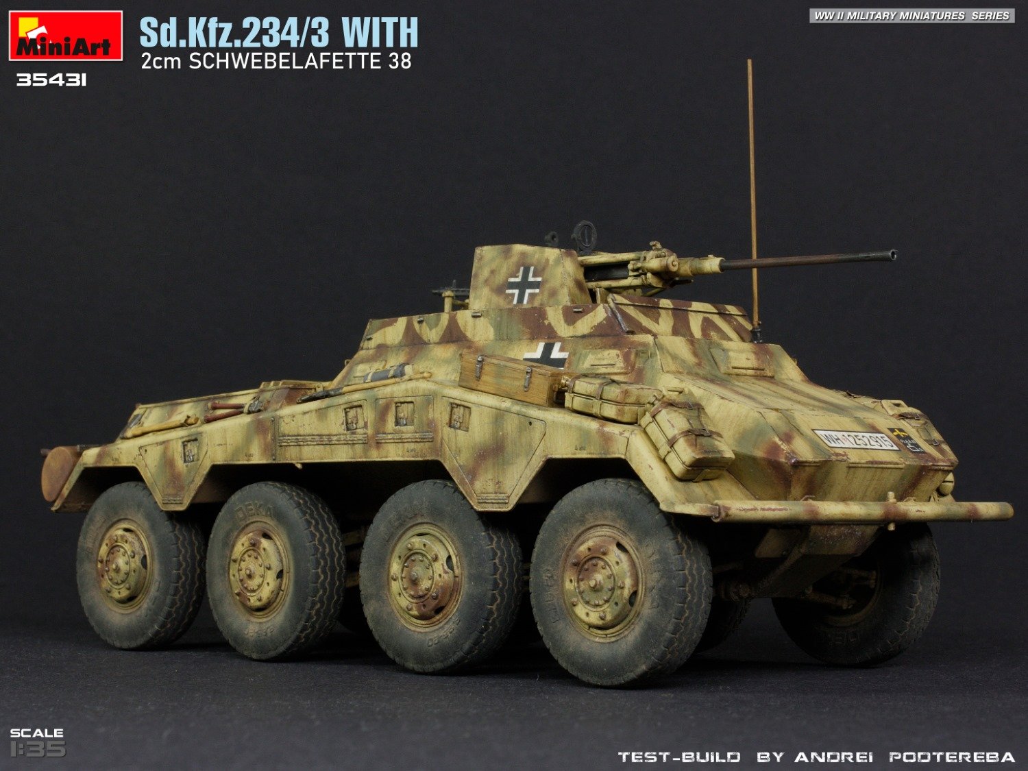 Miniart 1/35 Sd.Kfz.234/3 w/ 2cm Schwebelafette 38 # 35431