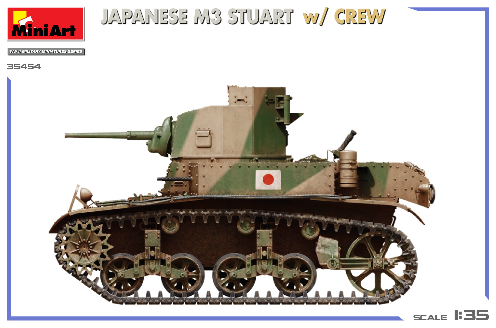 Miniart 1/35 Japanese M3 Stuart With Crew # 35454