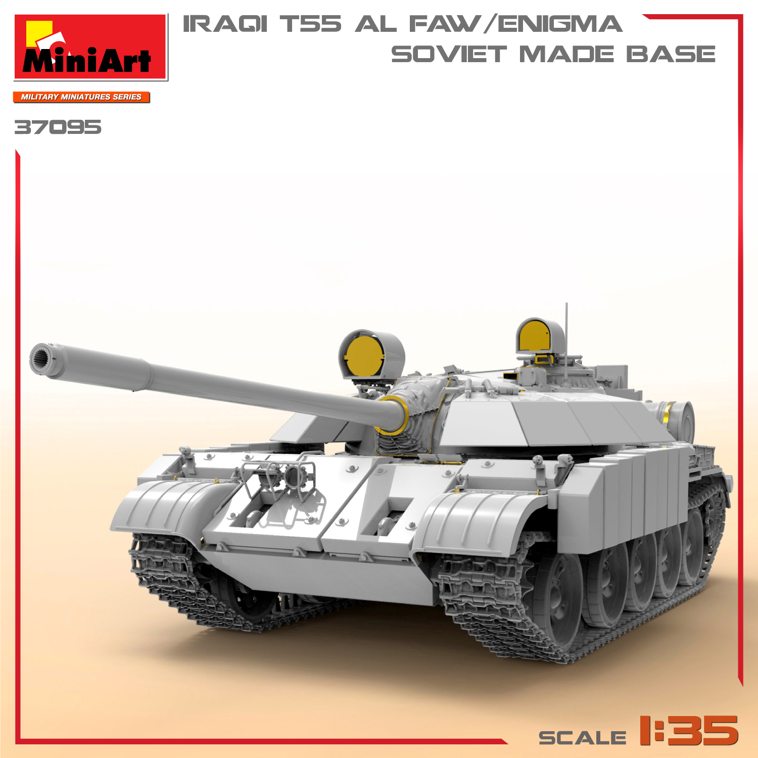 MiniArt 1/35 Iraqi T-55 Al Faw/Enigma Soviet Made Base # 37095