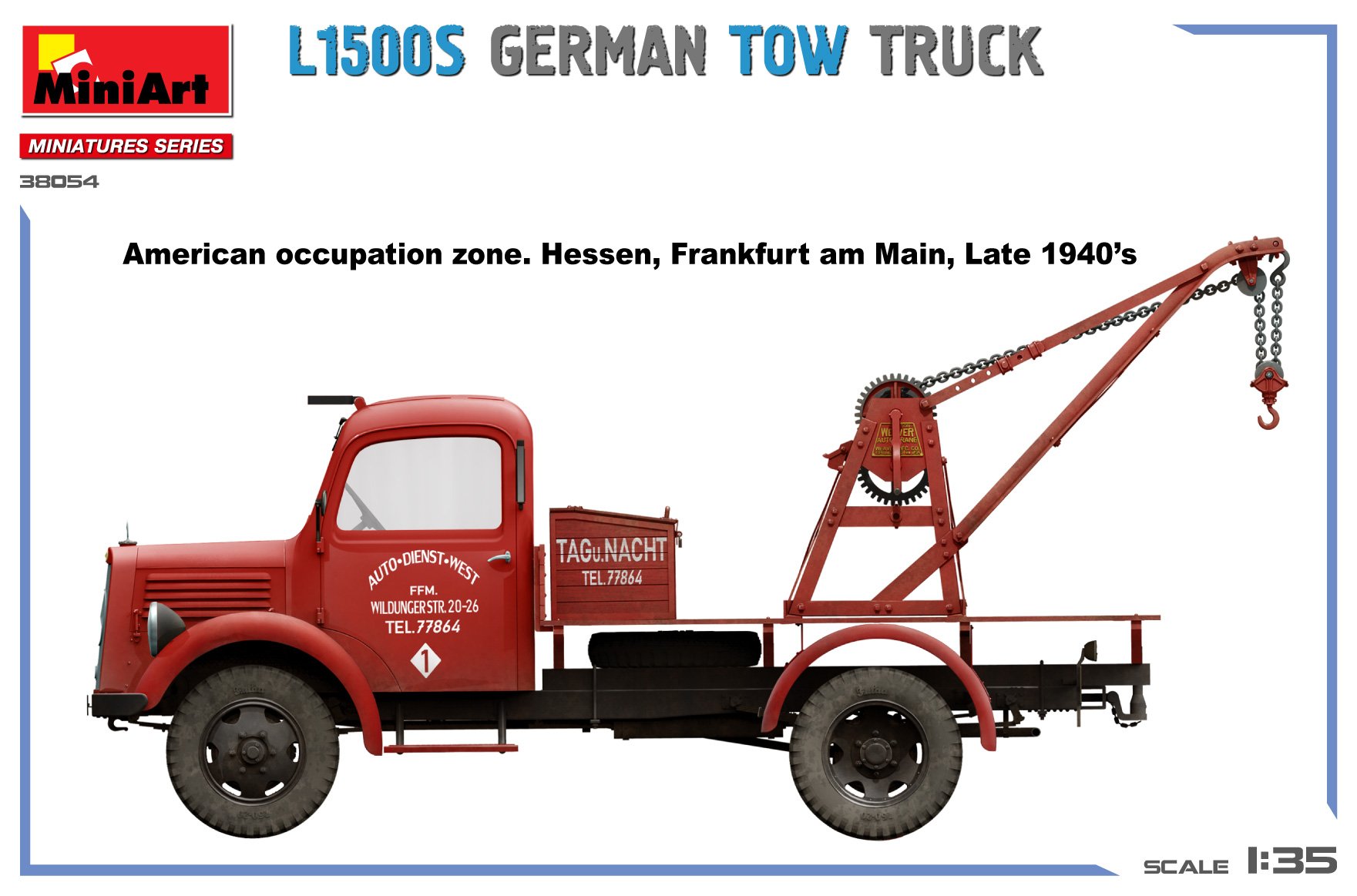 Miniart 1/35 L1500s German Tow Truck # 38054