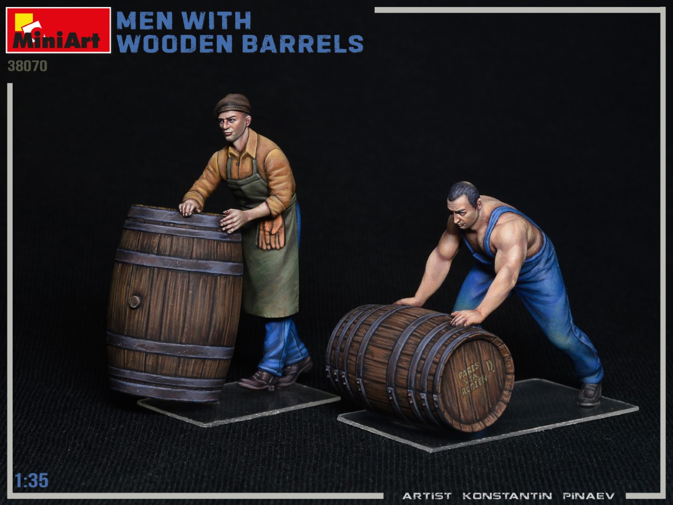 Miniart 1/35 Men with Wooden Barrels # 38070