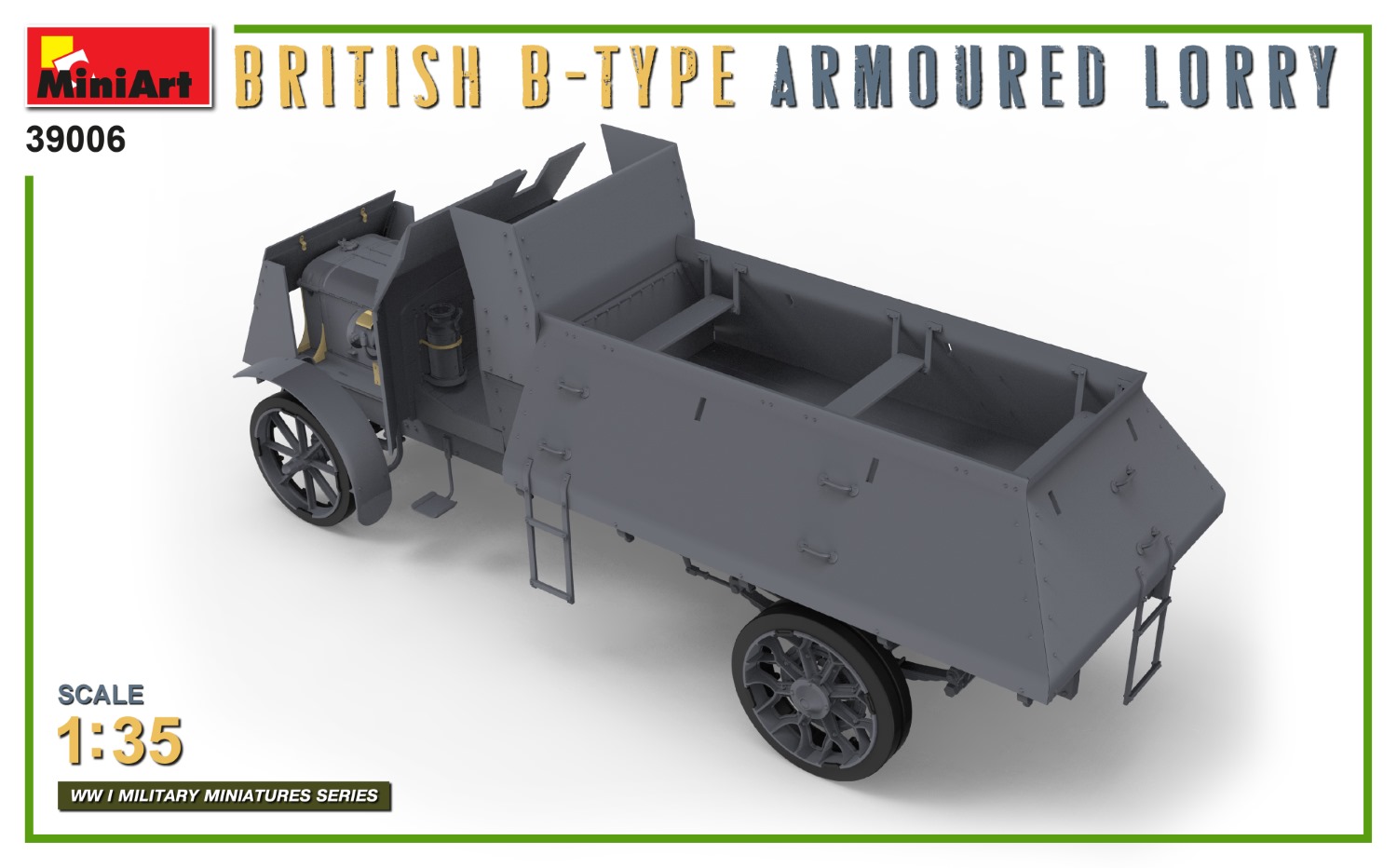 Miniart 1/35 WWI British B-Type Armoured Lorry # 39006