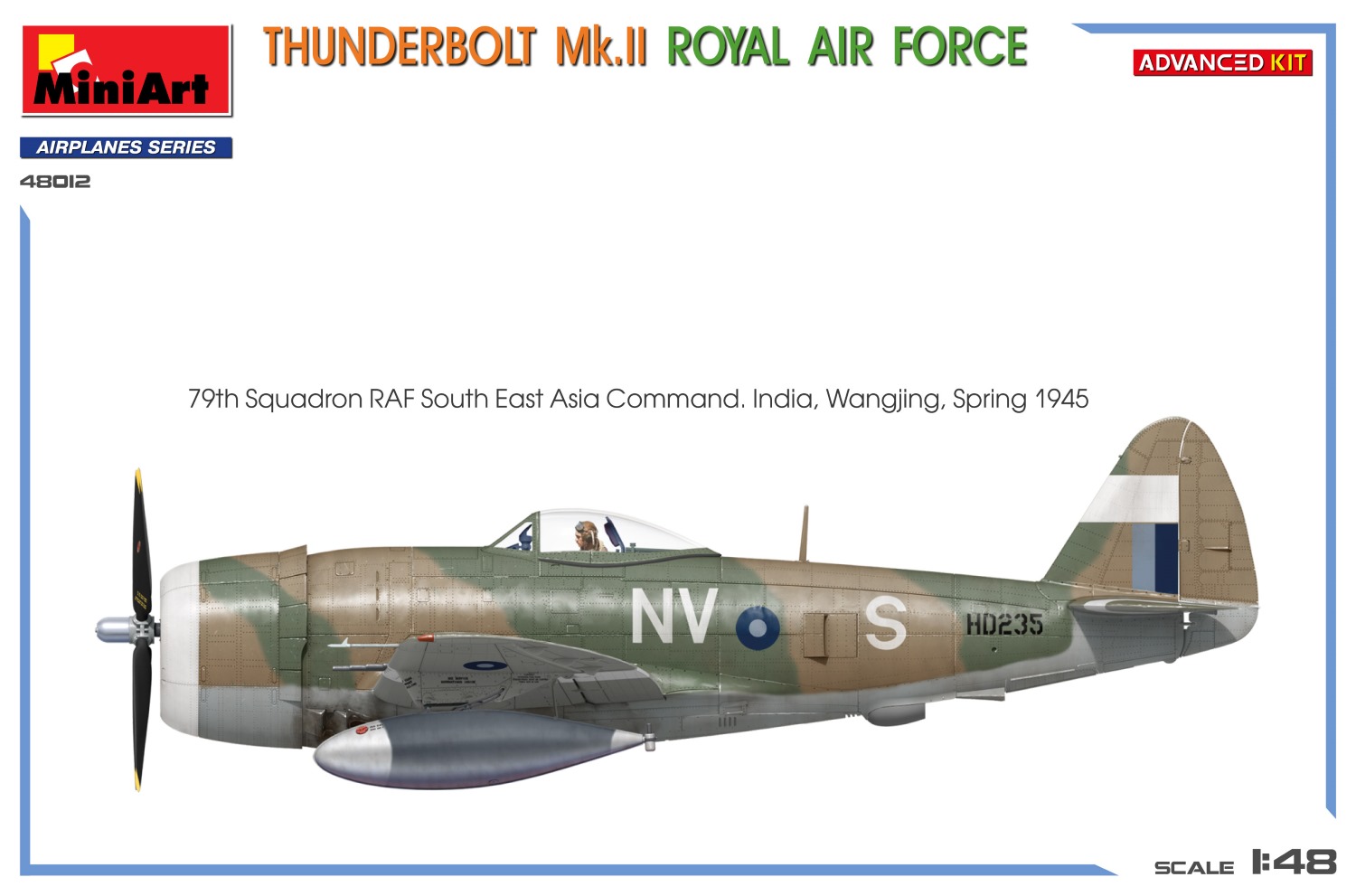 Miniart 1/48 Thunderbolt Mk. II Royal Air Force (Advanced Kit) # 48012