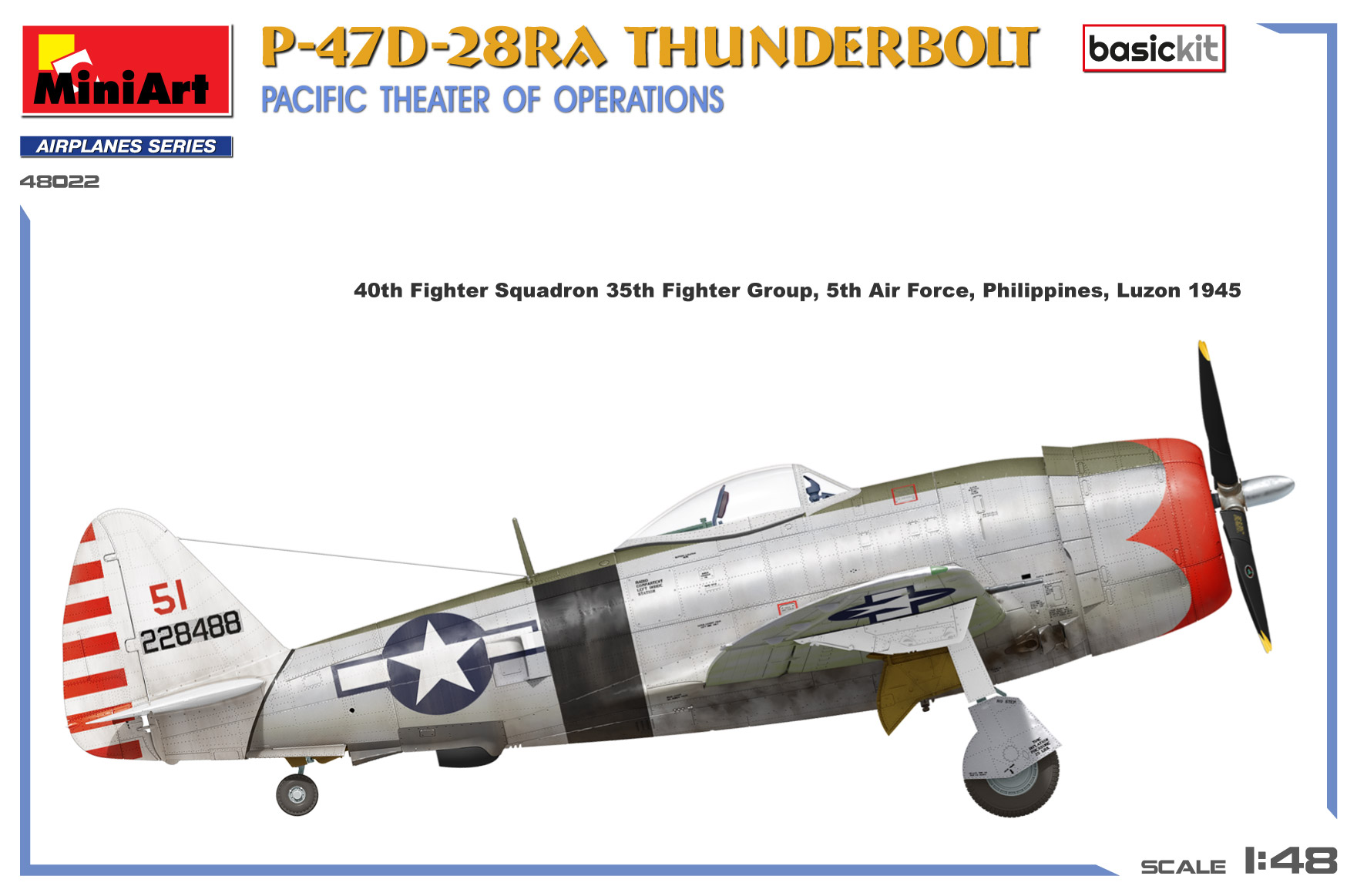 Miniart 1/48 P-47D-28RA Thunderbolt Pacific Theater # 48022