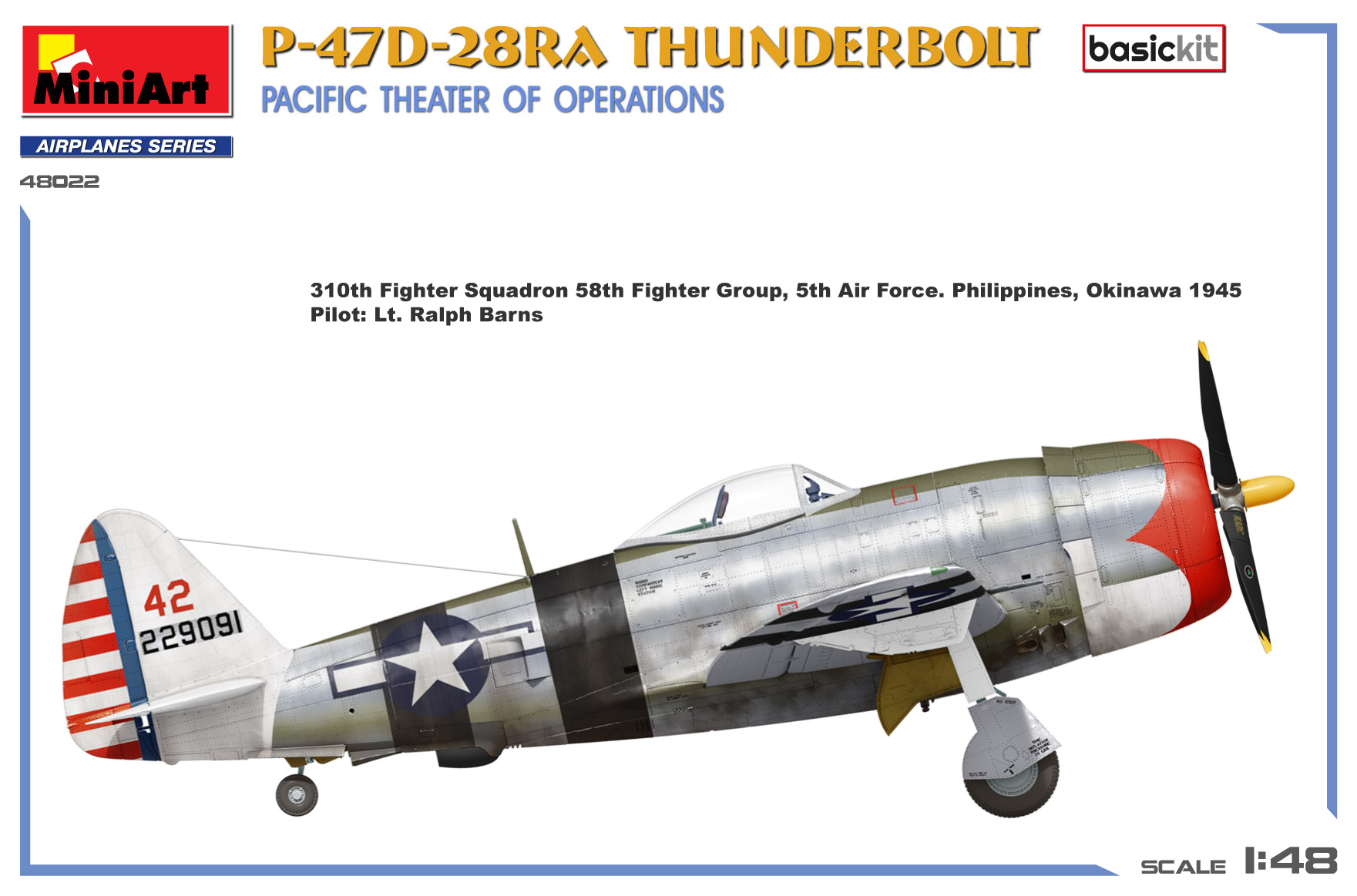 Miniart 1/48 P-47D-28RA Thunderbolt Pacific Theater # 48022