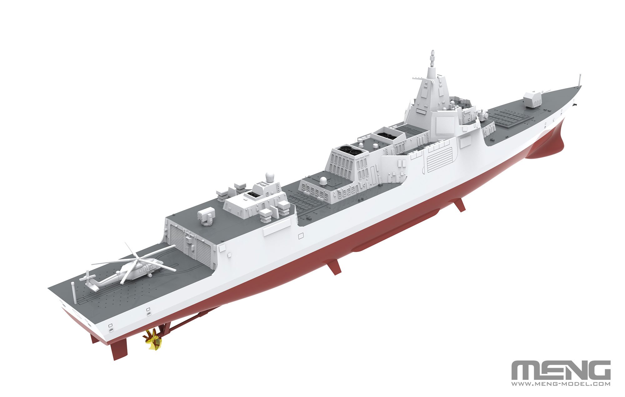 Meng Model 1/700 Chinese Type 55 Destroyer (Pre-Colour) # PS-009S