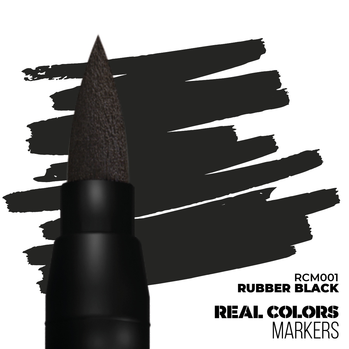 Real Colors Markers Rubber Black # M001