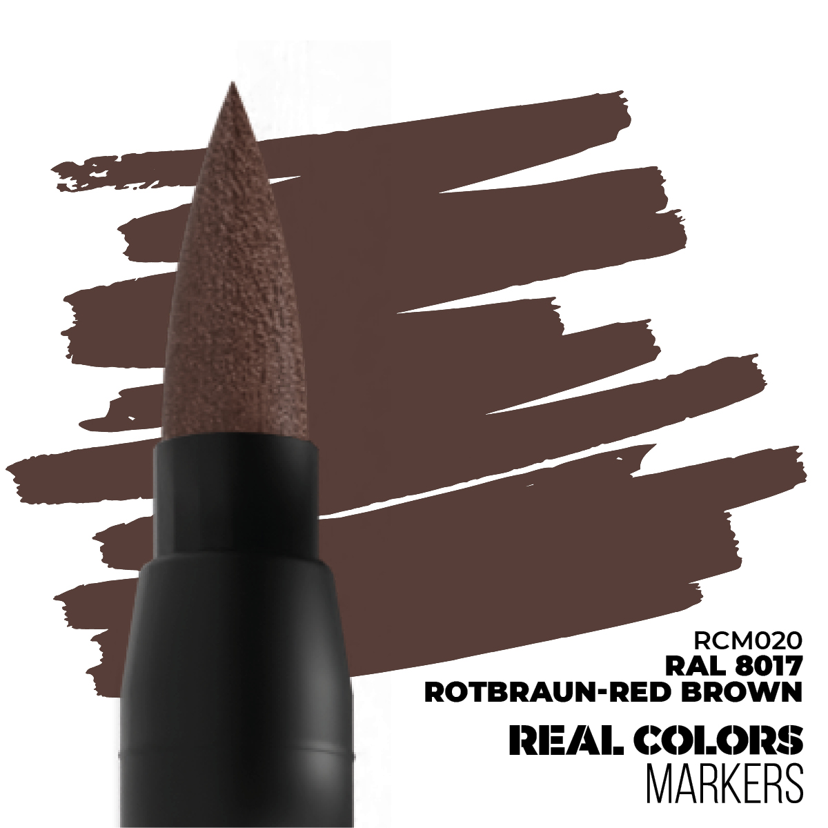 Real Colors Markers RAL 8017 Rotbraun-Red Brown # M020