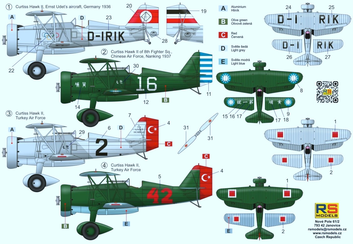 RS Models 1/72 Curtiss Hawk II # 92294